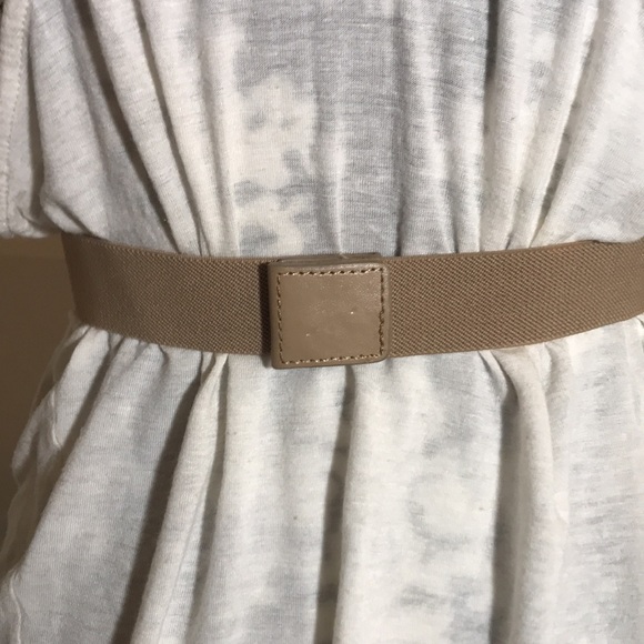 Floral Jeweled Tan Belt